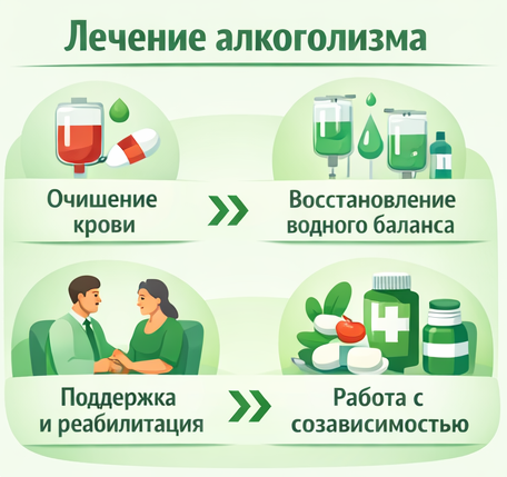 лечение алкоголизма в Новоульяновске этапы